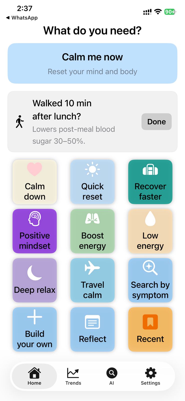 Sereze app screenshot