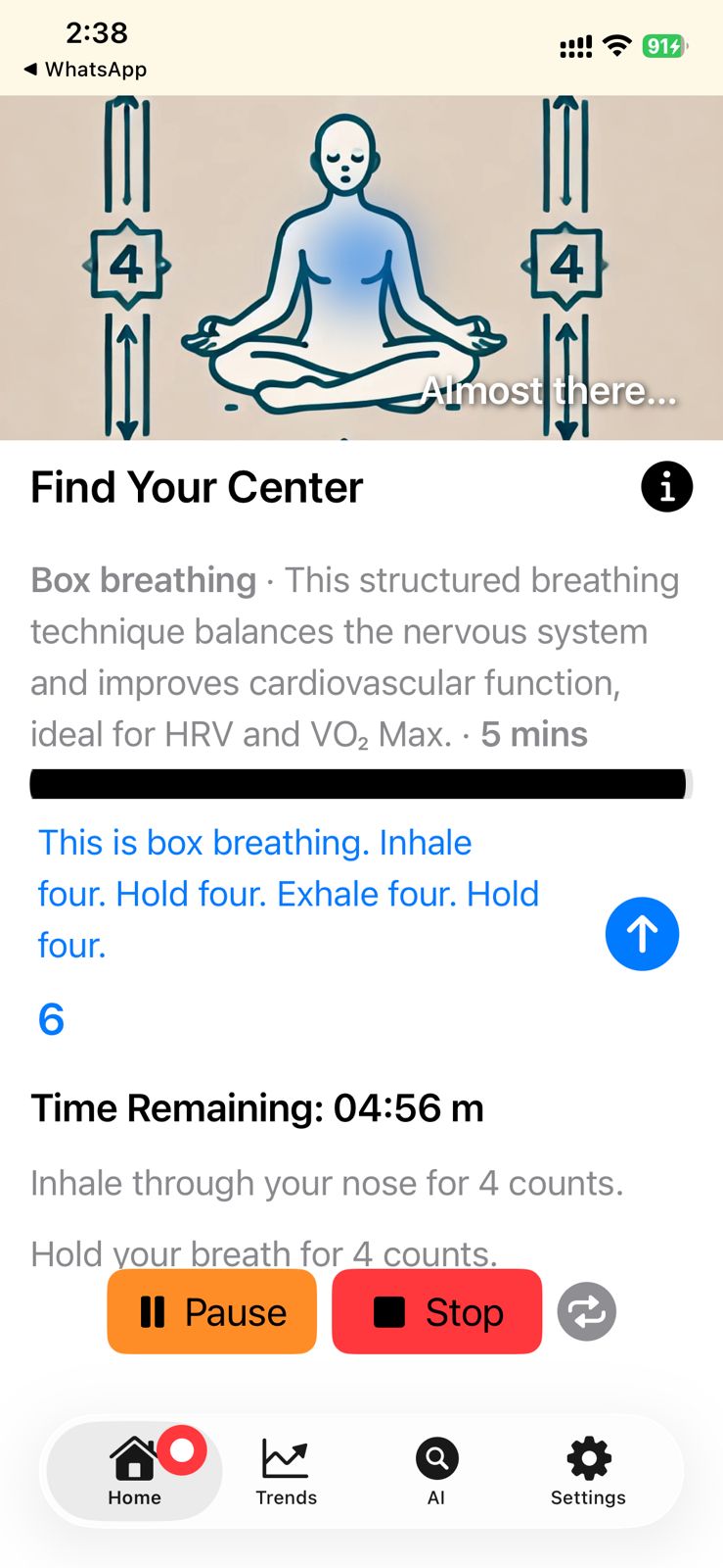 Sereze app screenshot