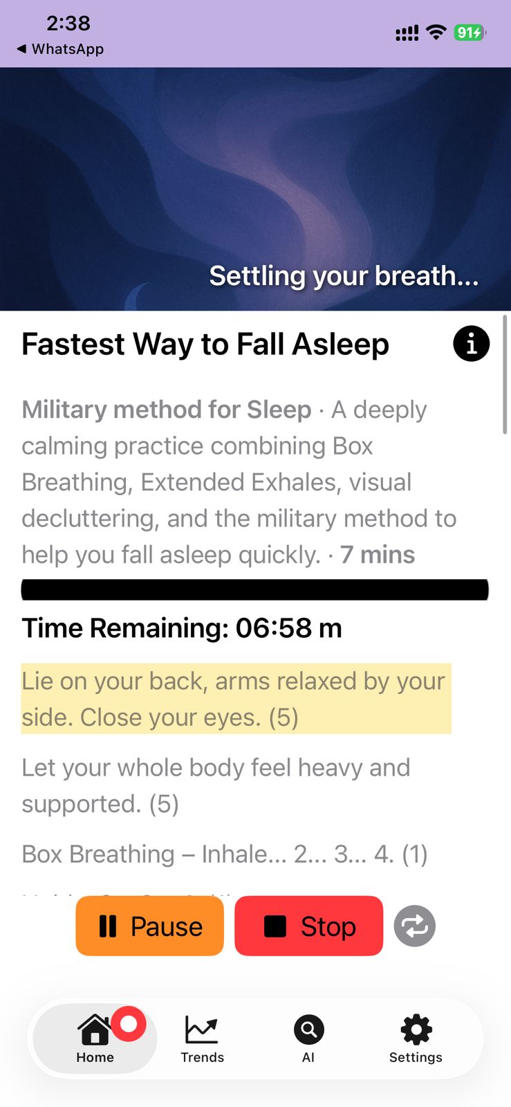 Sereze app screenshot