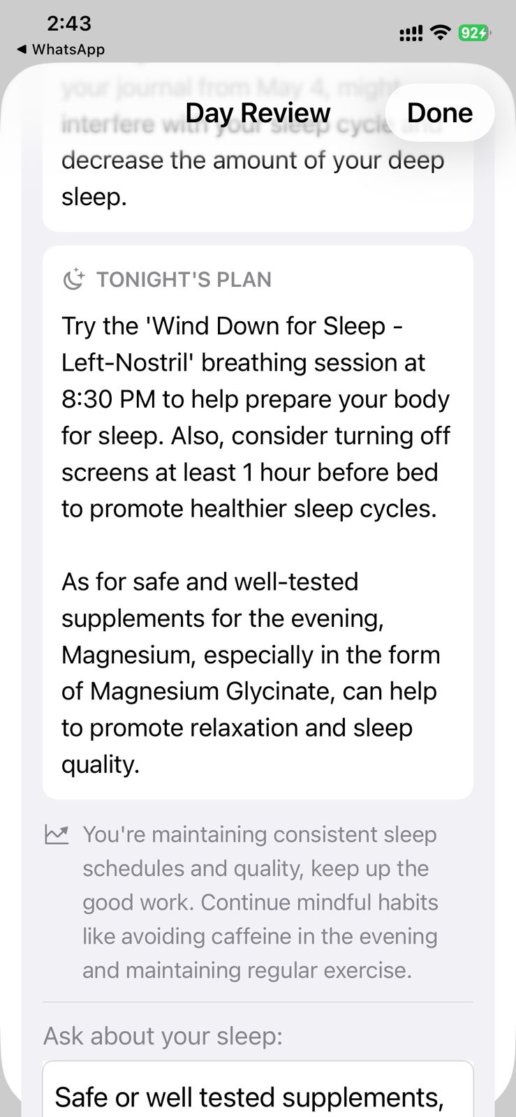 Sereze app screenshot