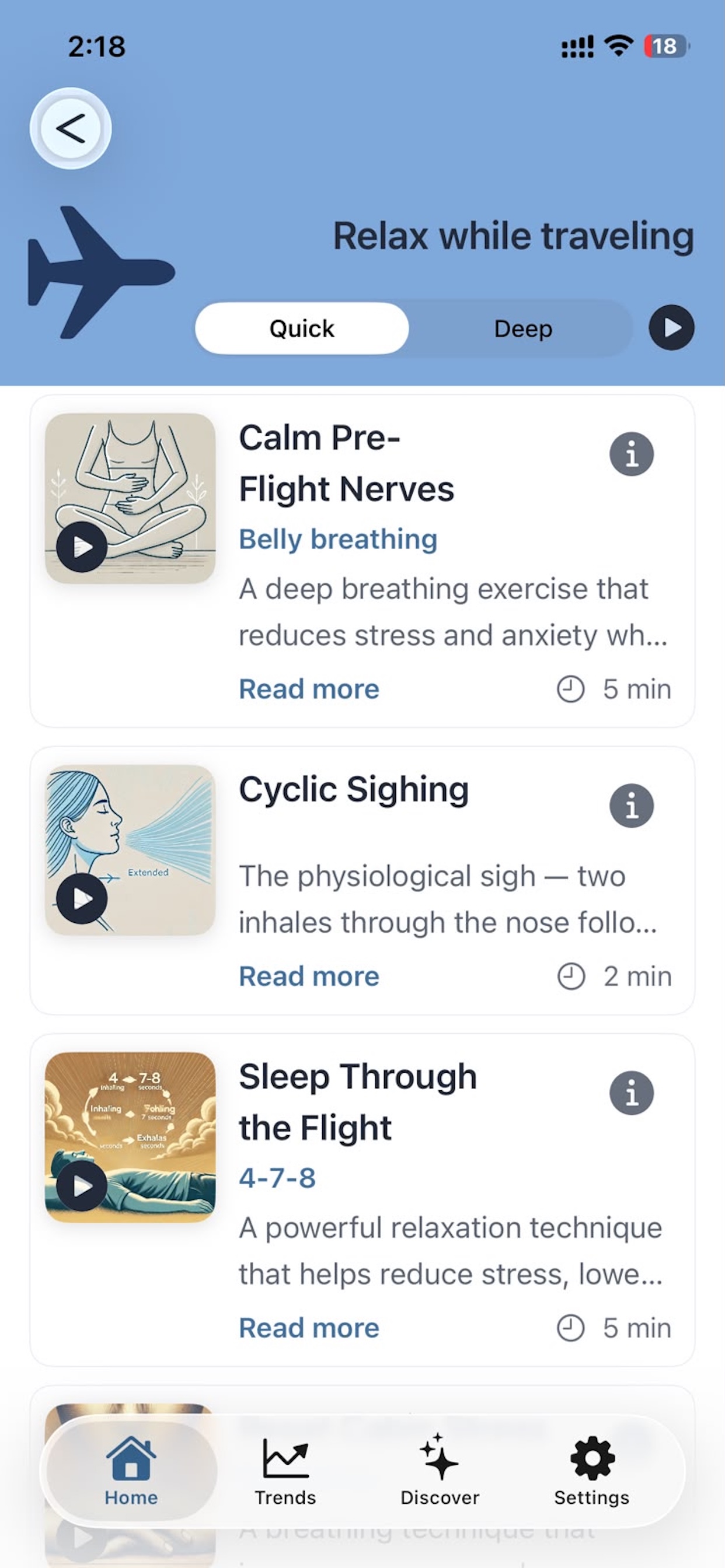 Sereze app screenshot